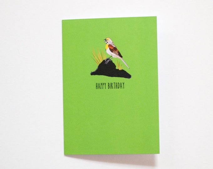 Happy Birthday | Meadowlark Card | Songbird | Bird | Birthday Card
