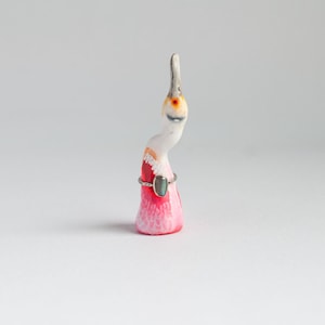 Roseate Spoonbill Ring Holder | Bird Ring Cone | Jewelry Display | Ring Dish | Spoonbill Sculpture | Spoonbill Figurine