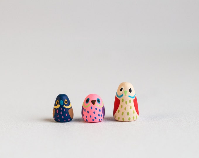 Derpy Little BirBs: The Richardsons | Colorful Bird Figurines | Choose Your BirB | Set of 3 | BirBs for Health and Happiness