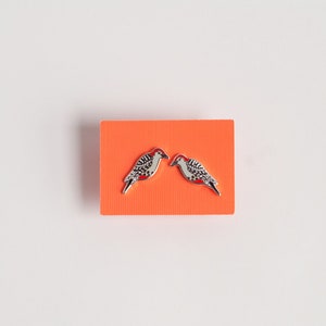 Red-Bellied Woodpecker Earrings | Enamel Jewelry | Stud Earrings | Woodpecker | Song Bird | Post Earrings | Bird Jewelry