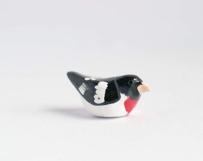 Rose-Breasted Grosbeak Miniature | Songbird | Bird Figurine