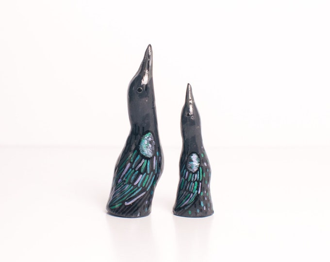 Raven Ring Holder | CHOOSE LARGE or SMALL | Bird Ring Cone | Jewelry Display | Ring Dish | Raven Figurine