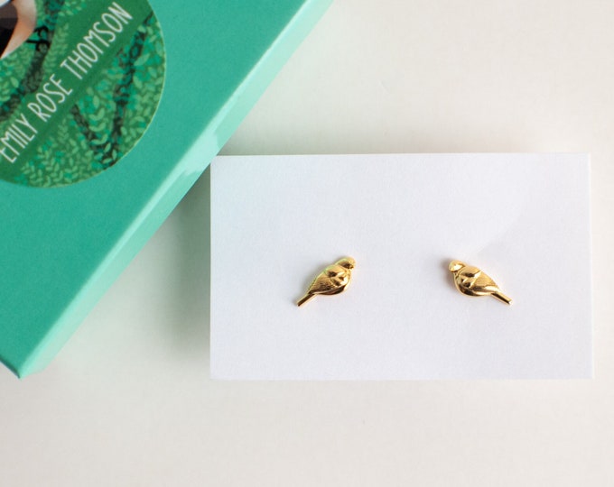 Gold Plated Sterling Silver Song Bird Earrings | 18k Gold-Plated over Sterling Silver | HYPOALLERGENIC