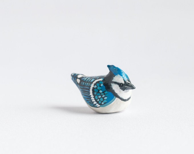 Blue Jay Miniature | Backyard Bird | Songbird | Bird Figurine