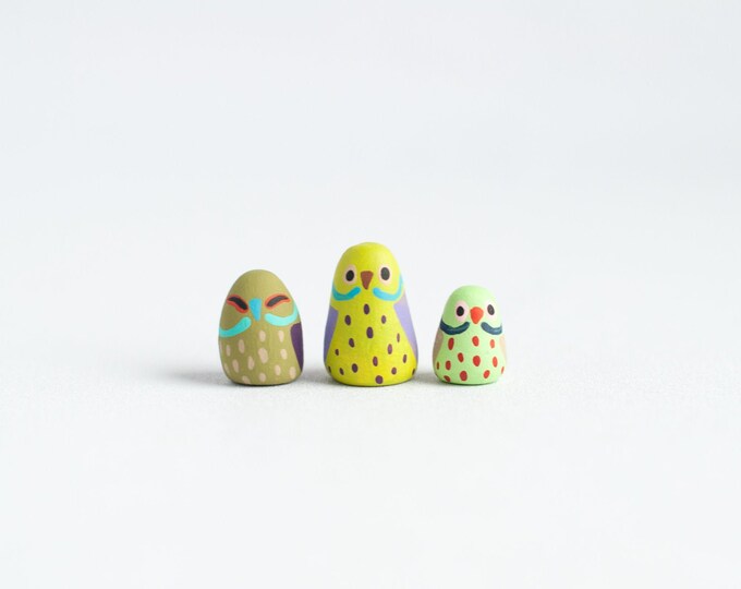 Derpy Little BirBs: The Greens | Colorful Bird Figurines | Choose Your BirB | Set of 3 | BirBs for Health and Happiness