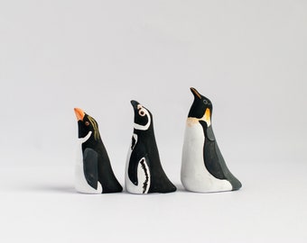 Kies uw pinguïnringhouder | Vogelring Kegel | Sieradendisplay | Ringschotel | Kies Macaroni, Magelhaense pinguïn of keizerspinguïn