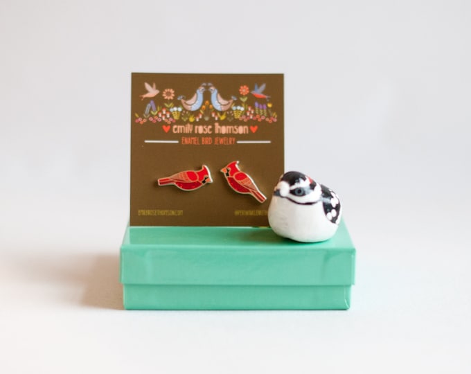 The Bird Nerd Gift Set: The Mini Bird Collection | Choose Your Earrings and Bird Figurine