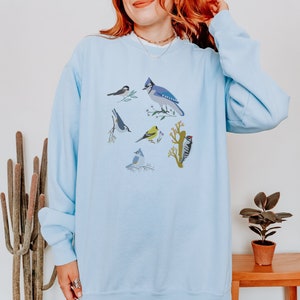 Backyard Birds Sweatshirt | Comfort Color Sweatshirt | Bird Watcher Gift | Gift for Nature Lover | Cute Bird Shirt | Unique Bird Lover Gift
