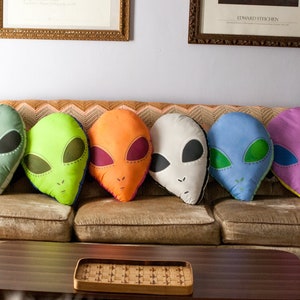 Choose Your Large Alien Head Pillow / Alien Plushie / 6 Different Colors image 2