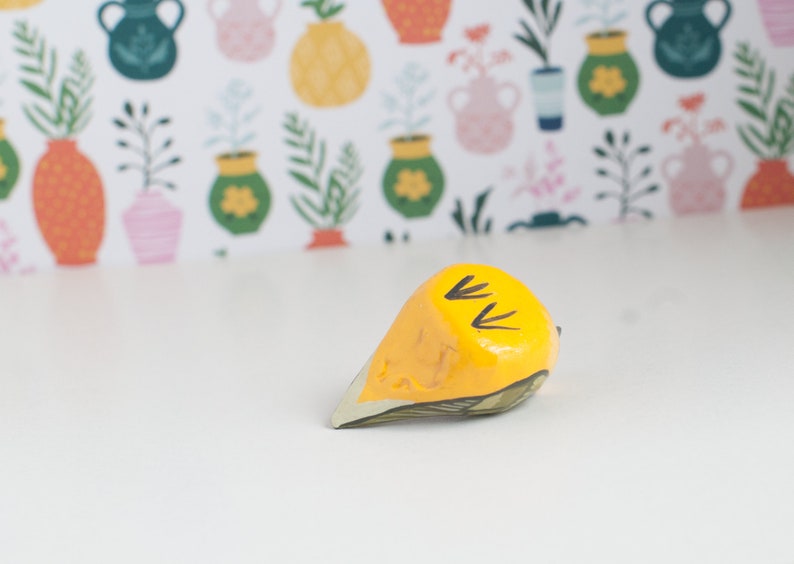 Hooded Warbler Miniature Yellow Warbler Songbird Bird Figurine image 6