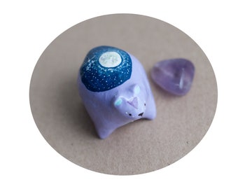 The Sweet Dreams Bear with Amethyst Pocket Stone