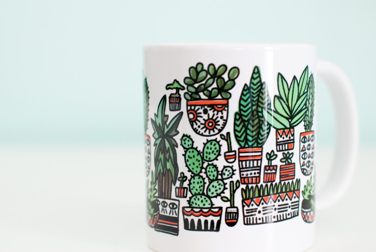 Une Tasse de Café L'usine/Plantes Grasses et Cactus 11Oz à Café