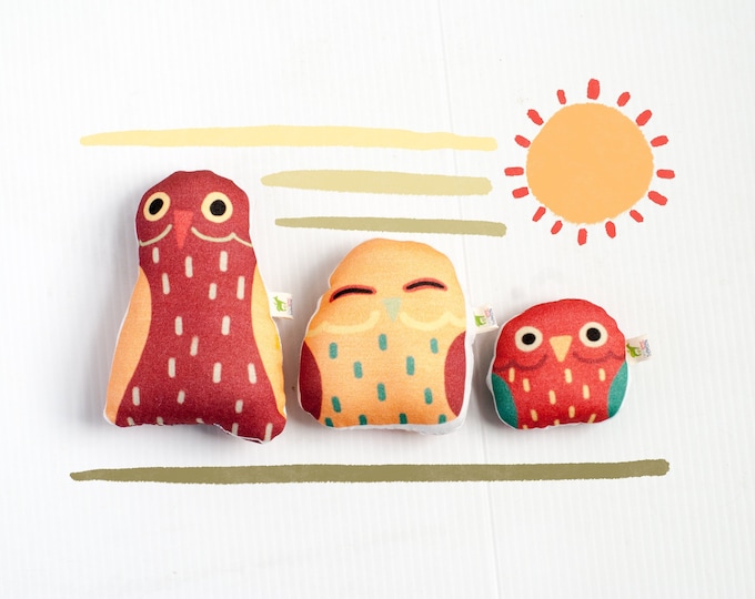 Derpy Little BirBs Mini Plushies | Set of 3 | Nursery Decor | Cute Little Bird Pillows