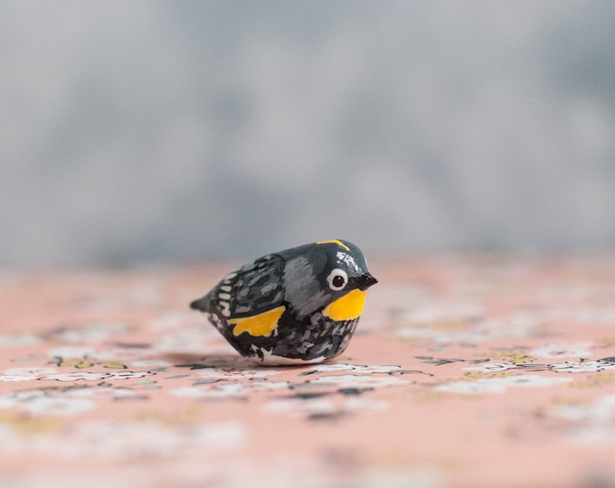Yellow Rumped Warbler Miniature- Audobon Version | Bird Figurine | Songbird Figurine