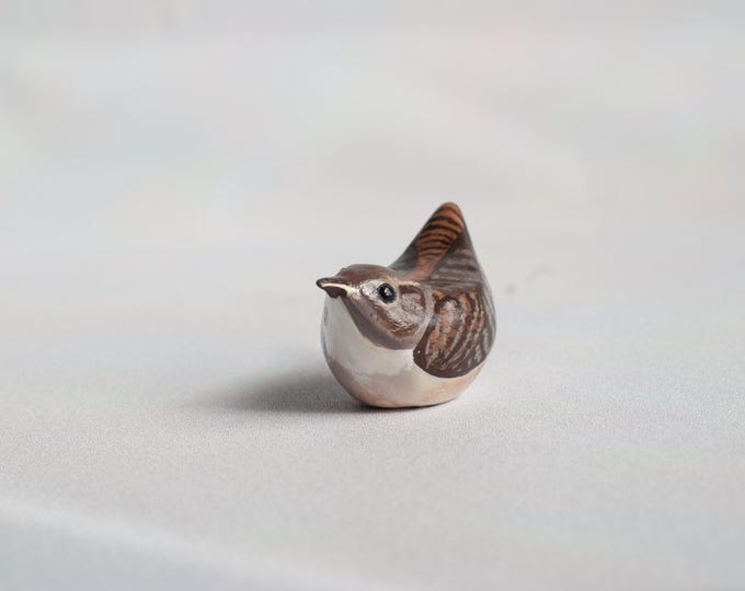 House Wren Miniature | Backyard Bird | Songbird | Bird Figurine