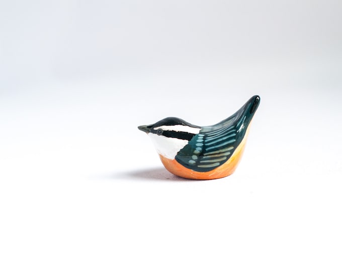 Red-Breasted Nuthatch Miniature | Bird Figurine