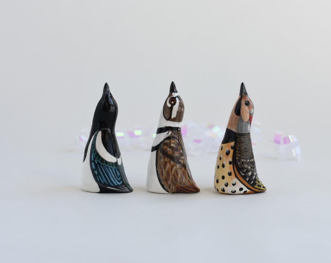 Choose Your Bird Ring Holder | Bird Ring Cone | Jewelry Display | Ring Dish | Choose Magpie, Killdeer, or Northern Flicker