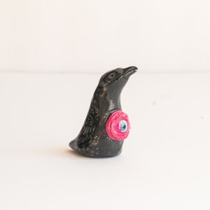 Raven Talisman with Evil Eye Bone Bead