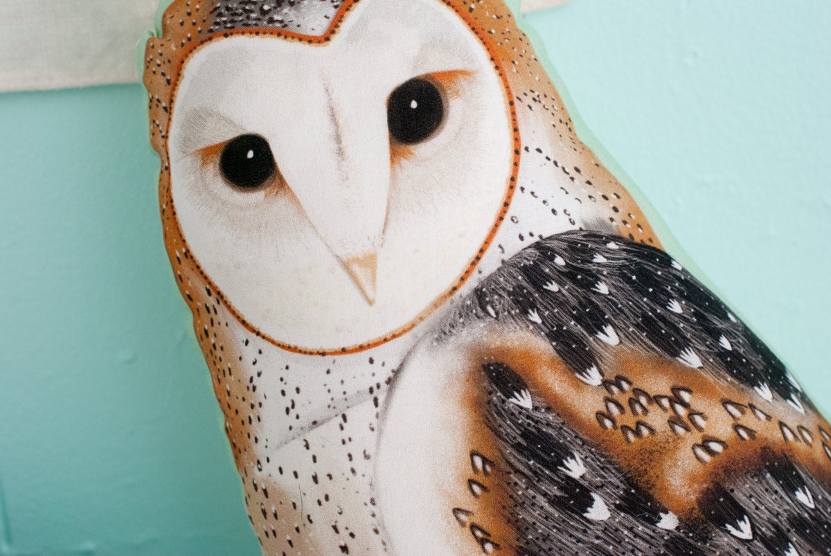 Large Owl Plushie / Choose Between Screech Owl or Barn Owl / Owl Pillow