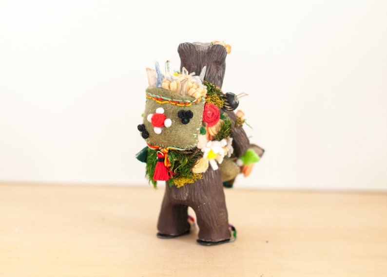 The Carrier of Flora and the Green Thumb: Brown Bear Sacred Sculpture A Creature of One Wilderness image 4