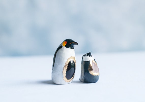 PERSONALIZADO Talismán de pingüino emperador para padres y - Etsy España PERSONALIZADO Talismán de pingüino emperador para padres y - Etsy España