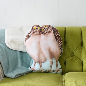Large Baby Owls Plushie | Burrowing Owls | Baby Owls | Owl Pillow | Gift for Mom | Nature Lover Gift | Unique Baby Gift | Nursery Decor