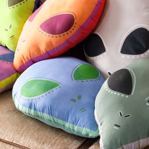 Choose Your Large Alien Head Pillow / Alien Plushie / 6 Different Colors image 3