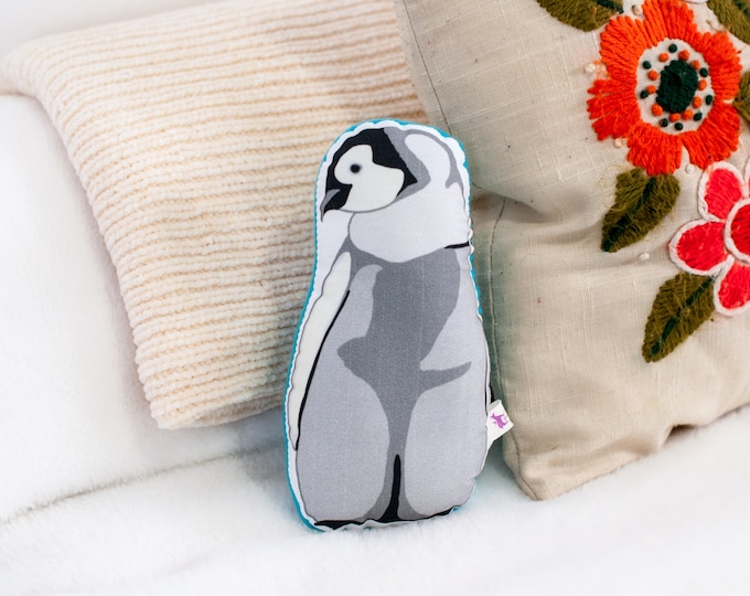 Baby Penguin Plushie | Emperor Penguin Pillow | Cute Baby Animals | Penguin Plushie | Cute Animal Gift | For Nursery | Gift for Baby Shower