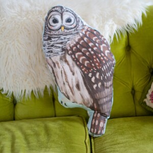 Large Owl Plushie / Choose Between Long Eared Owl or Barred Owl / Owl Pillow Gift for Dad Nature Lover Gift Father's Day Unique Gift barred owl