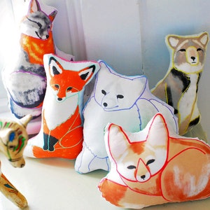 Choose Your Fox Plushie | Red Fox, Tibetan. Arctic, Gray, or Fennec Fox | Nursery Decor