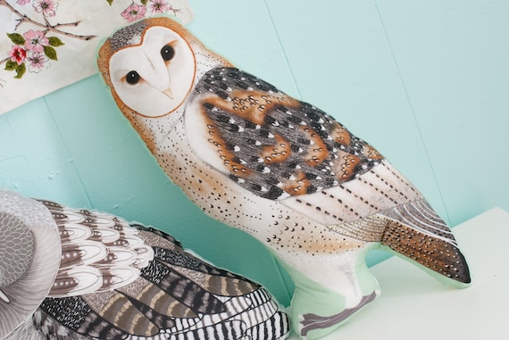 Large Owl Plushie / Choose Between Screech Owl or Barn Owl / Owl