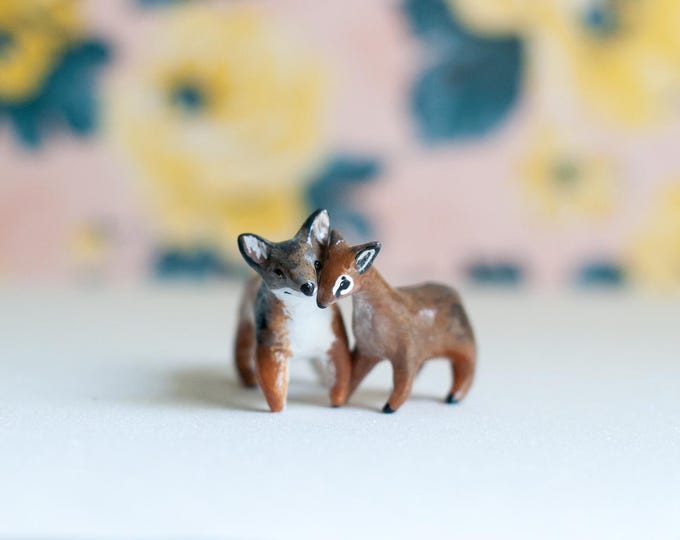 Coyote & Dik Dik: Best Friends Animal Collection | Clay Animal Figurines