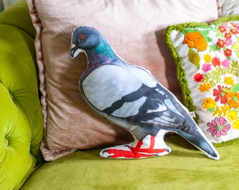 Large Pigeon Plushie | Funny Bird Pillow | Rock Dove | Large Pigeon Plushie