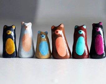 The Congregation of Indifferent Bears | Ring Holder, Ring Cone, Bear Figurine