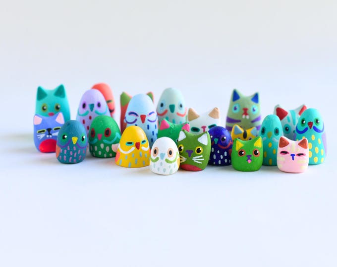 Customize Your Derpy Little BirBs | Colorful Bird Figurines | Choose Your BirB | Choose 1 or Set of 3 | BirBs for Health and Happiness