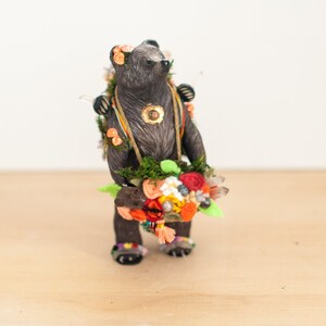 The Carrier of Flora and the Green Thumb: Brown Bear Sacred Sculpture A Creature of One Wilderness image 5