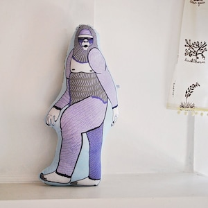 Yeti-knuffel / Verschrikkelijke sneeuwpop / Knuffeldier / Sasquatch-kussen / Bigfoot / Vaderdagcadeau | Cadeau voor papa
