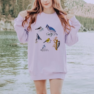 Backyard Birds Sweatshirt | Comfort Color Sweatshirt | Bird Watcher Gift | Gift for Nature Lover | Cute Bird Shirt | Unique Bird Lover Gift