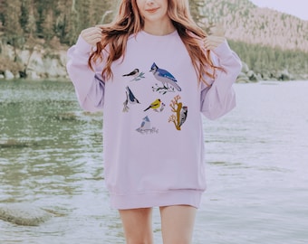 Backyard Birds Sweatshirt | Comfort Color Sweatshirt | Bird Watcher Gift | Gift for Nature Lover | Cute Bird Shirt | Unique Bird Lover Gift