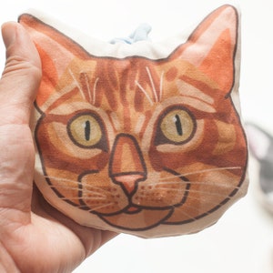 Cat Head Car Air Freshener Lavender Sachet Choose from 5 Different Cat Breeds Rear View Mirror Decoration Car Refresher ginger tabby