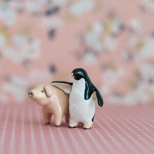 Kleifiguren varken en pinguïn: dierencollectie Best Friends