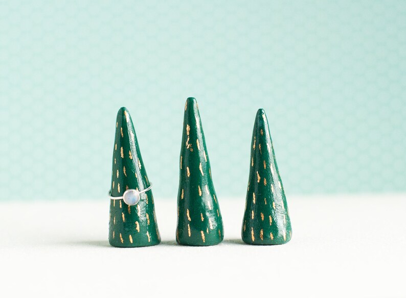 Ring Dish Evergreen Jewelry Display Tree Ring Cone Fir Tree Pine Tree Ring Holder