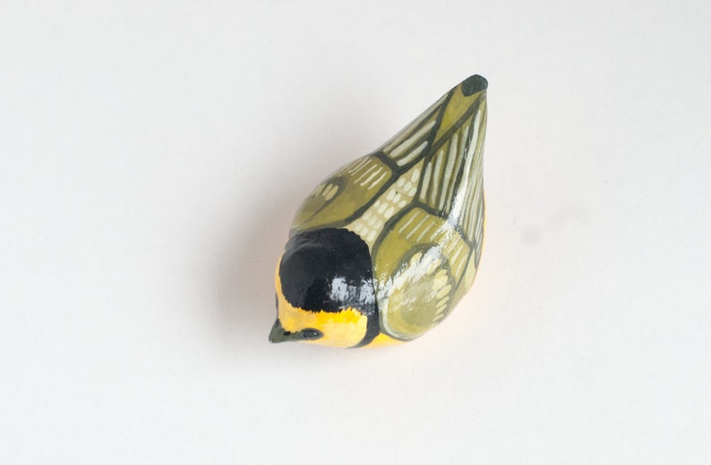 Hooded Warbler Miniature Yellow Warbler Songbird Bird Figurine image 5