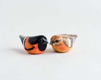 Baltimore Oriole Pair-  Miniatures