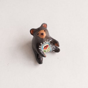 CUSTOM Parent and Baby Bear Talisman Choose Your Birth Flowers Bear Figurines Birth Flower Gift Choose Bear Species and Birth Flower image 8