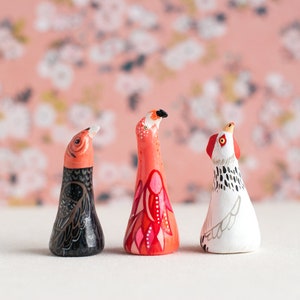 Choose Your Bird Ring Holder Bird Ring Cone Jewelry Display Ring Dish Choose Turkey Vulture, Flamingo, or Chicken image 3