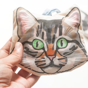 Cat Head Car Air Freshener Lavender Sachet Choose from 5 Different Cat Breeds Rear View Mirror Decoration Car Refresher main coon