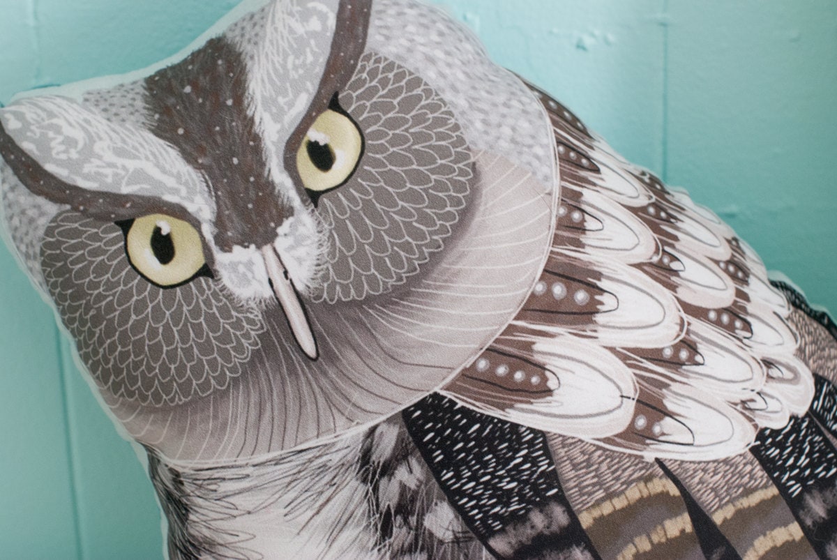Large Owl Plushie / Choose Between Screech Owl or Barn Owl / Owl Pillow