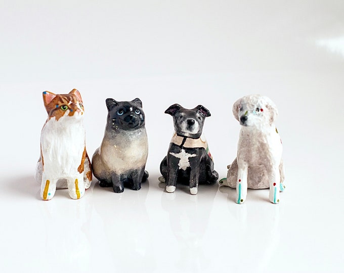 Custom Pet Figurine or Ornament | Gift for Pet Mom | Custom Pet Portrait | Pet Parent Gift | Custom Pet Art | Pet Cake Toppers | Pet Wedding