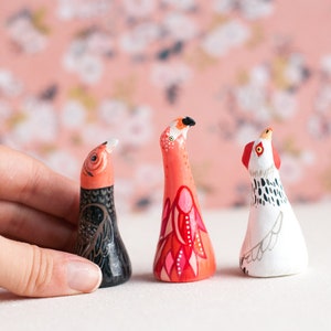Choose Your Bird Ring Holder Bird Ring Cone Jewelry Display Ring Dish Choose Turkey Vulture, Flamingo, or Chicken image 4
